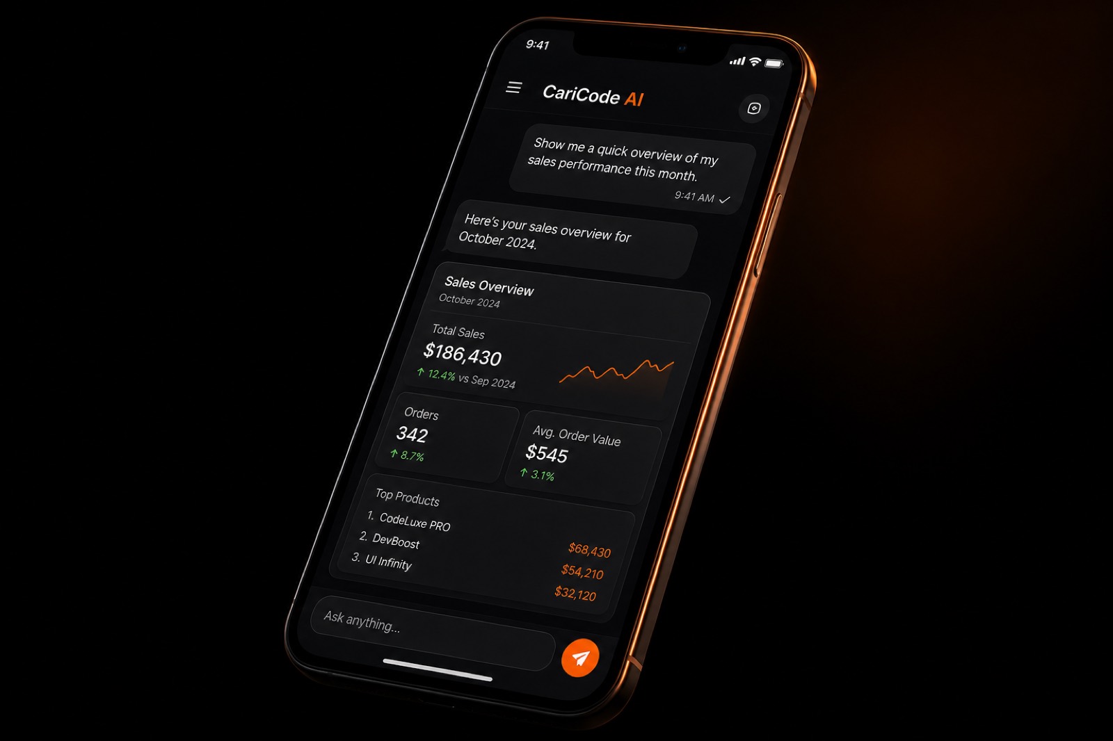 Mobile application design mockup